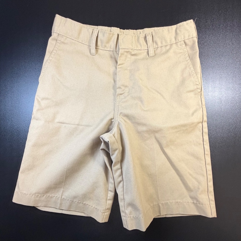 Dickies Mens 28" Khaki Chino Shorts Tan School Uniform Flat Front Adjustable L1